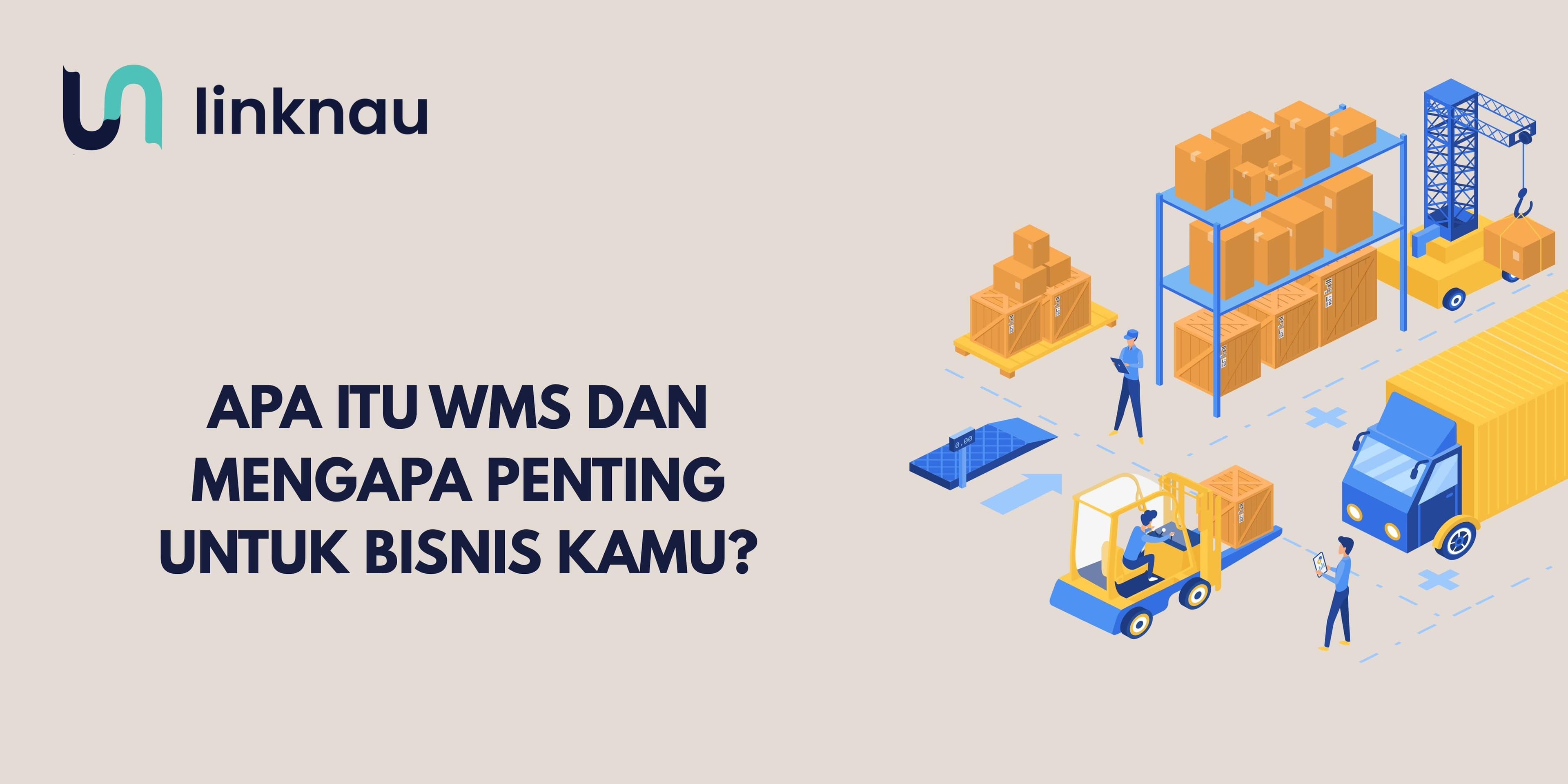 Ilustrasi sistem WMS (Warehouse Management System) yang membantu bisnis dan UMKM mengelola gudang, stok barang, dan proses pengiriman secara efisien.